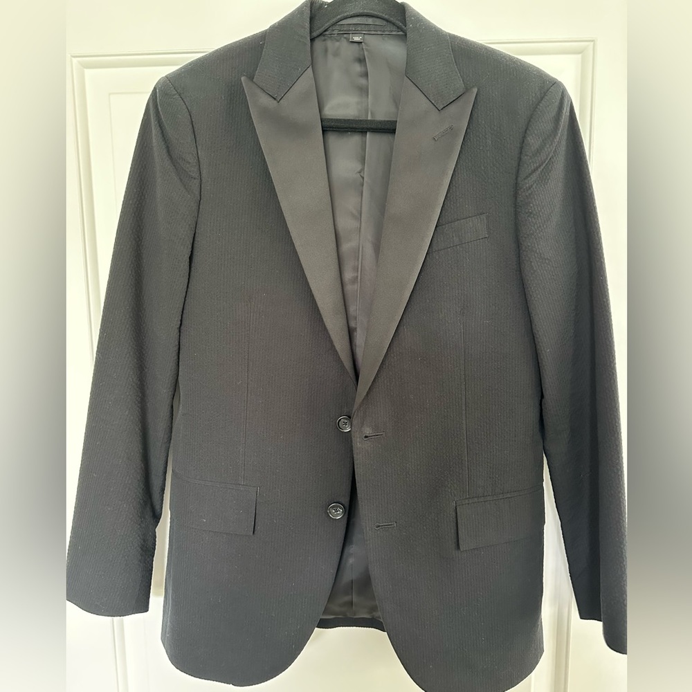 Jcrew seersucker tuxedo jacket